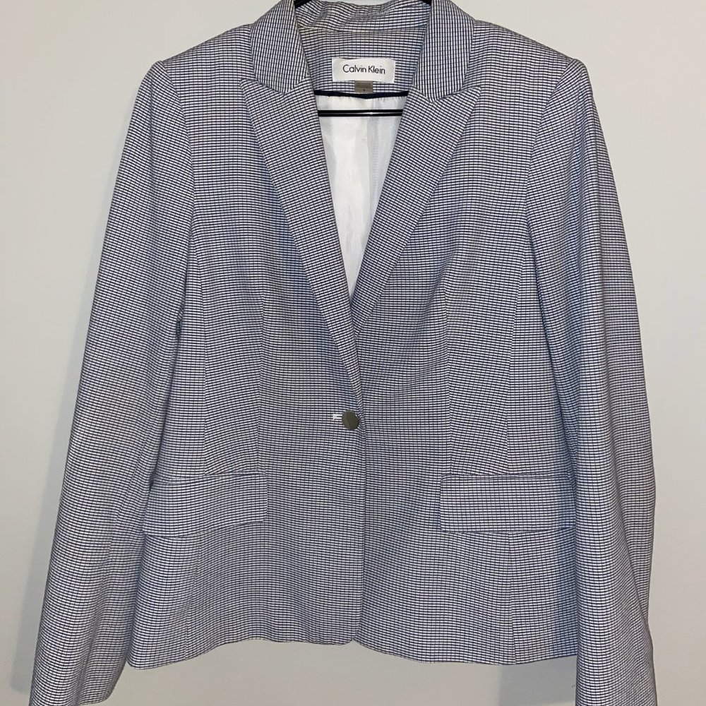 Calvin Klein Checkered Blazer
